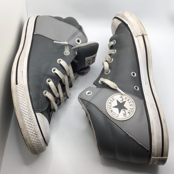 Converse All Star Grey Leather Mid Shaft Men’s 10